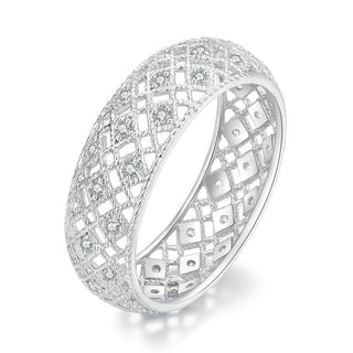 Exquisite Hollow Pattern Wedding Band