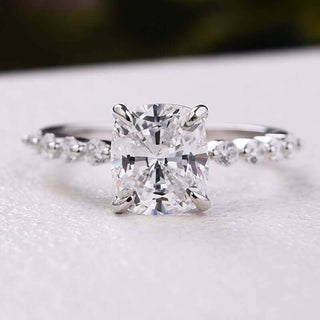 Cushion Cut 2.0 ct Created Diamond Bridal Ring Set