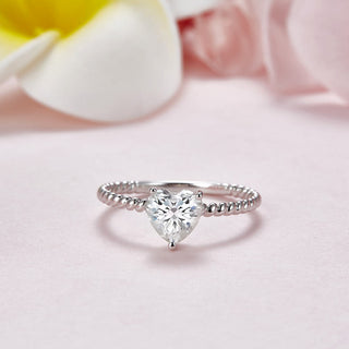 1.0 Ct Heart Cut Diamond Engagement Ring