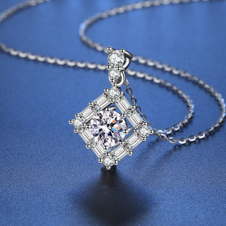 1.0 Ct Round Moissanite Diamond Necklace