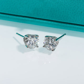 Vintage Style 1ct Moissanite Diamond Stud Earrings