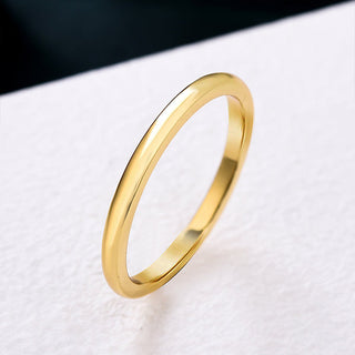 Simple Glossy Yellow Gold Wedding Band