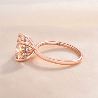 Cushion Cut 3.0ct Champagne Diamond Rose Gold Engagement Ring