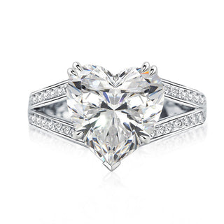 Exquisite Heart Cut 5.0 Carat Diamond Engagement Ring