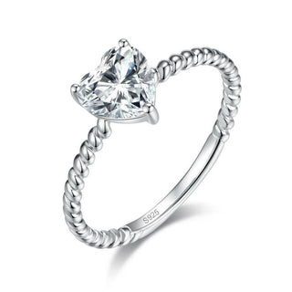 1.0 Ct Heart Cut Diamond Engagement Ring