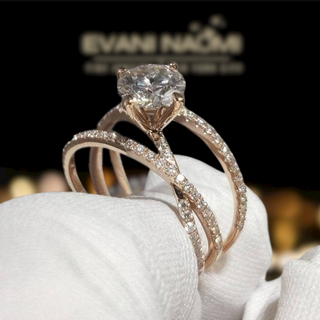 18K Rose Gold Forever Love Moissanite Engagement Ring