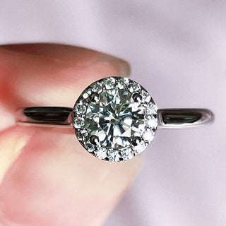 0.5 Ct Round Cut Moissanite Adjustable Classic Engagement Ring