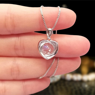 1.0 Ct Moissanite Diamond Classic Heart Pendant Necklace