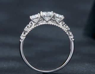 1.1 Cttw Round Cut Moissanite Engagement Ring