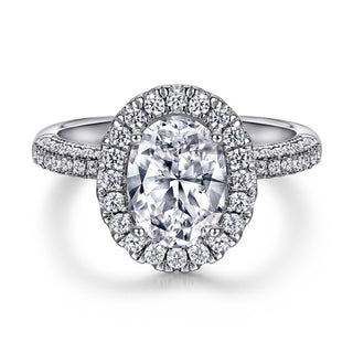 2.0 Ct Oval Cut Moissanite Classic Engagement Ring