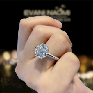 5.0 Ct Round Moissanite Diamond Classic Wedding Ring