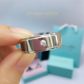8mm Tungsten Created Diamond Ring Band