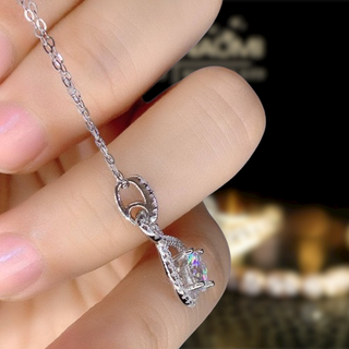 1.0 Ct Moissanite Diamond Infinity Pendant Necklace