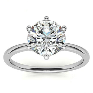 5.0 Ct Round Cut Moissanite Engagement Ring