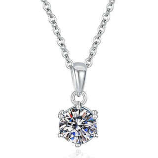 Classic 3.0 Ct Round Moissanite Pendant Necklace