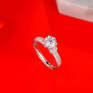 Adjustable 14k White Gold Diamond Engagement Ring