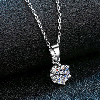 Classic 3.0 Ct Round Moissanite Pendant Necklace