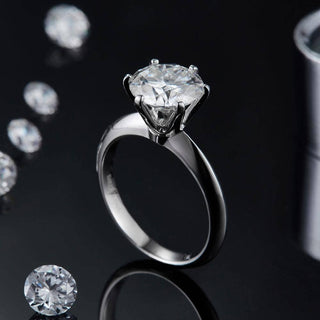 3.0 Ct Round Solitaire Diamond Engagement Ring