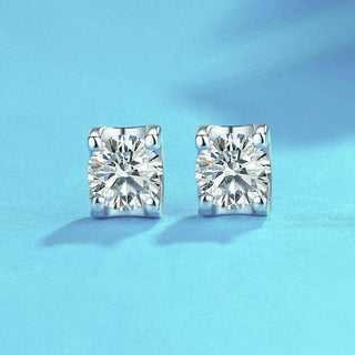 Classic 1.0 Ct Round Moissanite Diamond Stud Earrings