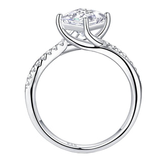 Twist 14k White Gold Princess Cut Engagement Ring