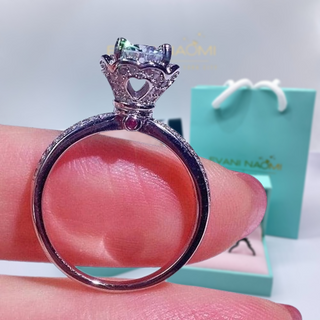 1.0 Ct Moissanite High Blossom Design Engagement Ring