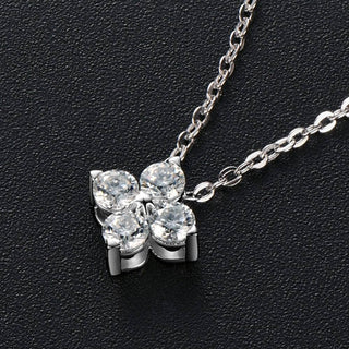 Four Stone Moissanite Diamond Pendant Necklace