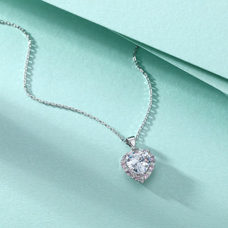 2.0 Ct Heart Shaped Moissanite Necklace