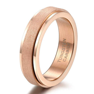 Frosted Rotatable Matte Unisex Tungsten Wedding Band