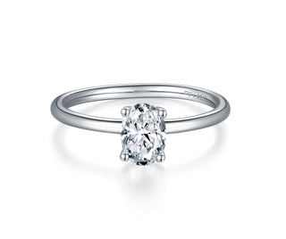1.0 Ct Oval-Cut Solitaire Diamond Engagement Ring