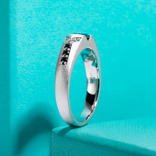 1.0 Ct Black Marquise Moissanite Engagement Ring