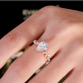 2.0 Ct Pear Cut Diamond Engagement Ring