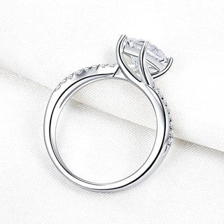 Twist 14k White Gold Princess Cut Engagement Ring