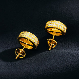 Elegant Round Moissanite Diamond Stud Earrings