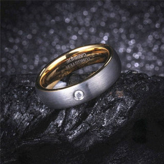 Brushed Dome Tungsten Women's Wedding Band