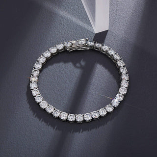 Round Moissanite Diamond Cuff Bracelet