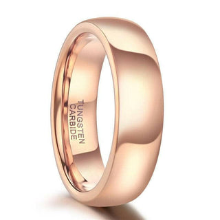 Classic Unisex Rose Gold Tungsten Wedding Band