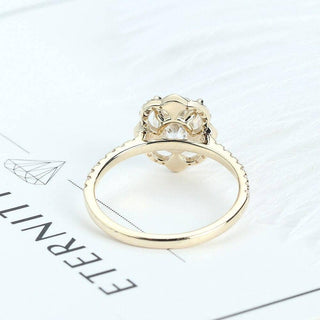14K Yellow Gold 1.5ct Oval Cut Diamond Engagement Ring