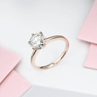14k Rose Gold 2.0 Ct Round Solitaire Diamond Engagement Ring
