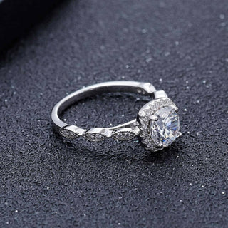 Vintage 2.0 Ct Pave Diamond Engagement Ring