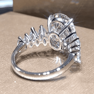 5.0 Ct Oval Cut Moissanite Diamond Engagement Ring