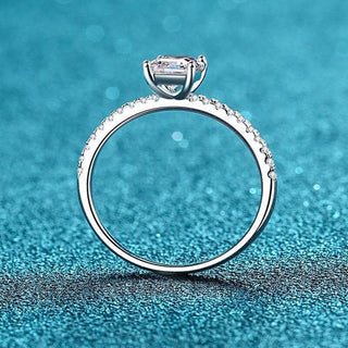 2.0 Ct Emerald Cut Moissanite Diamond Engagement Ring