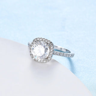 14k White Gold 2.0 Ct Pave Diamond Engagement Ring