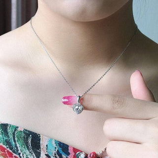 1.0 Ct Moissanite Diamond Classic Heart Pendant Necklace