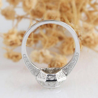 14K White Gold 1.0 Ct Round Diamond Engagement Ring