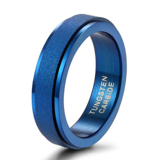 Frosted Rotatable Matte Unisex Tungsten Wedding Band