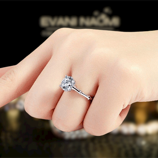 3.0 Ct Round Moissanite Diamond Solitaire Engagement Ring