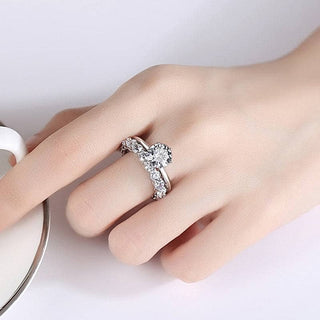2.0 Ct Moissanite Diamond Bridal Ring Set