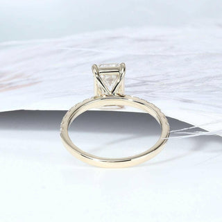 2.0 Ct Emerald Cut 14K Yellow Gold Engagement Ring