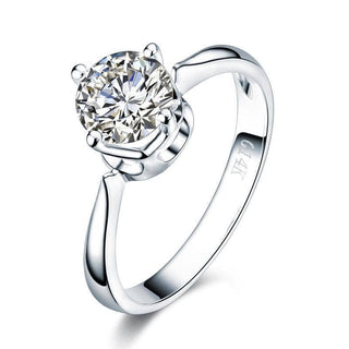 14K White Gold 1.0 Ct Solitaire Engagement Ring