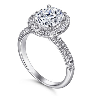 2.0 Ct Oval Cut Moissanite Classic Engagement Ring